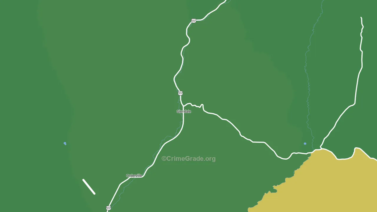 Glendale, UT Map of Vehicle Theft Rates