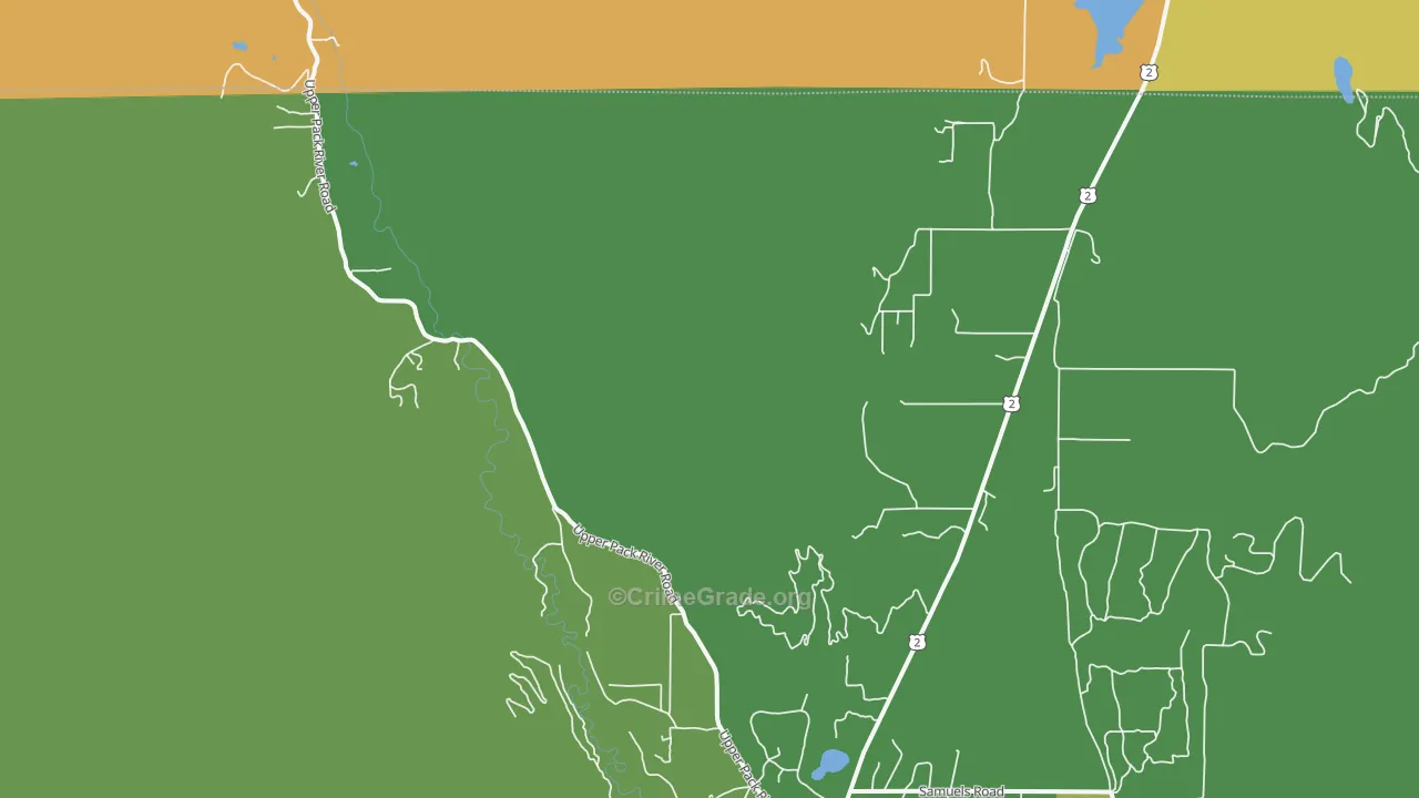Glengary, ID Map of Vehicle Theft Rates