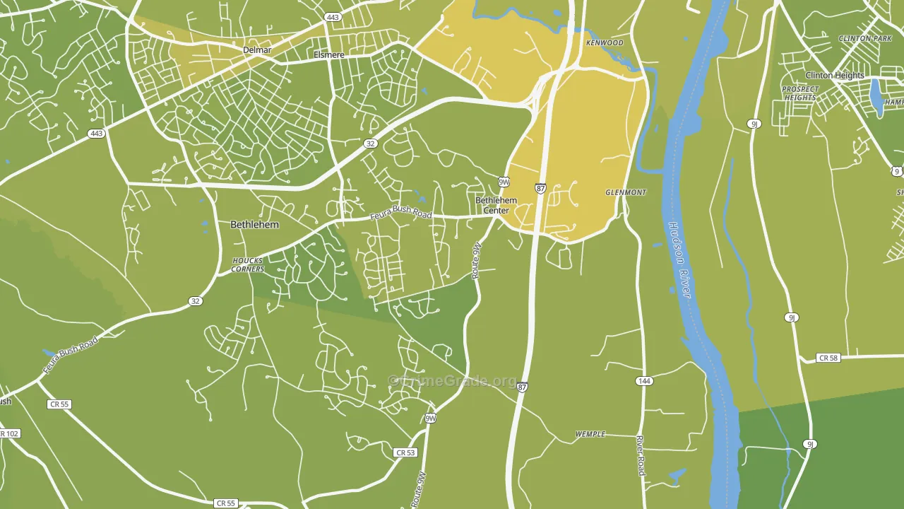 Glenmont, NY Map of Vehicle Theft Rates