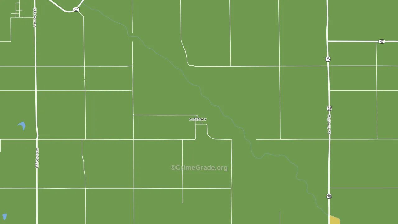Glenrock, NE Map of Vehicle Theft Rates