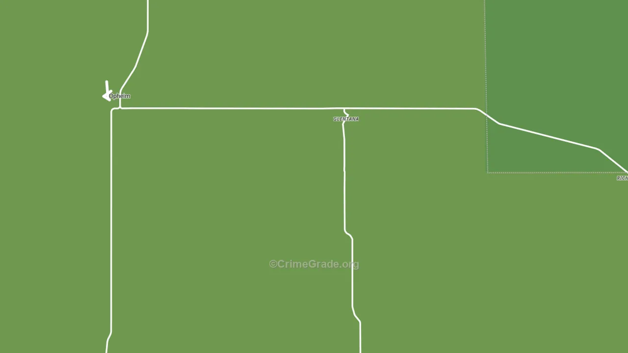 Glentana, MT Map of Vehicle Theft Rates