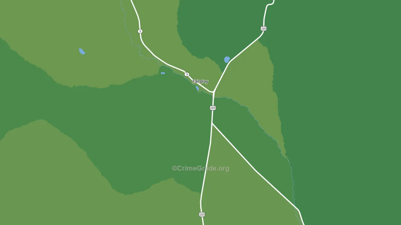 Glentivar, CO Map of Vehicle Theft Rates