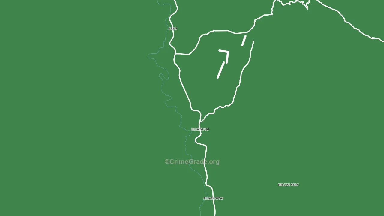 Glenwood, NM Map of Vehicle Theft Rates