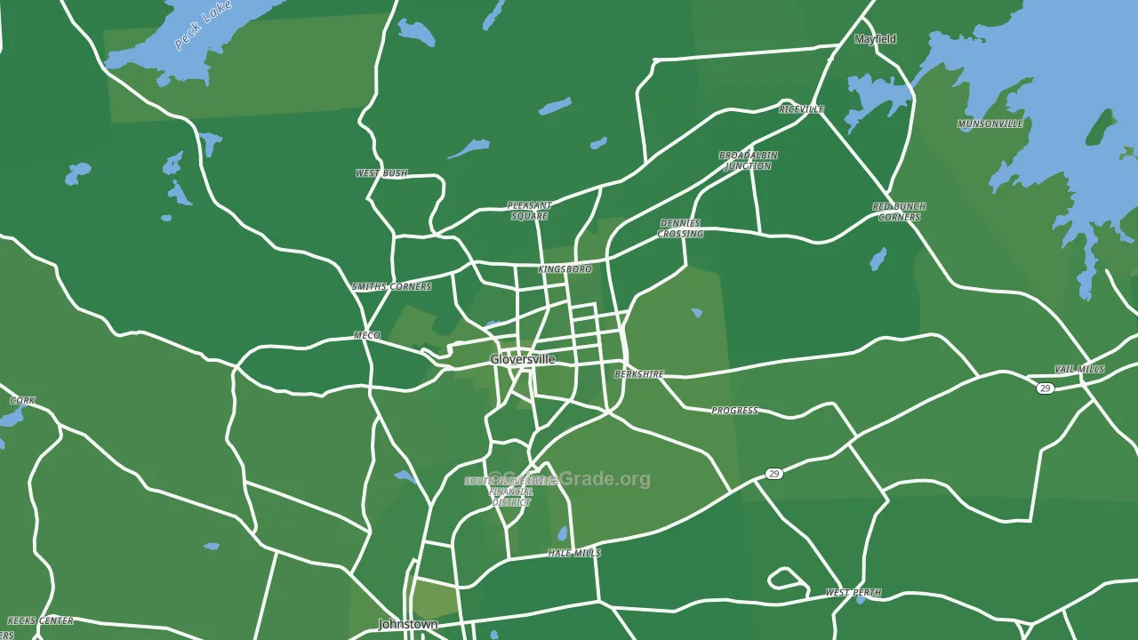 Gloversville, NY Map of Vehicle Theft Rates