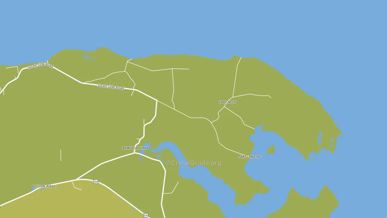 Goat Neck, NC Map of Vehicle Theft Rates