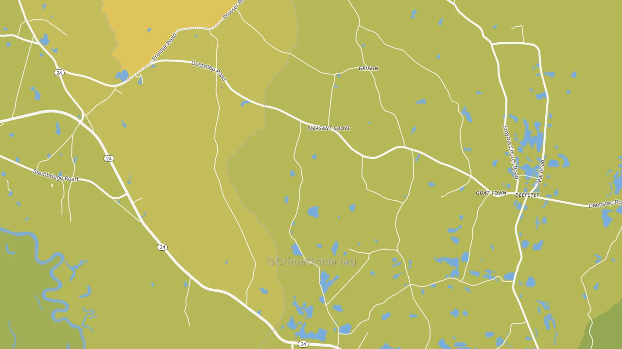 Goat Town, GA Map of Vehicle Theft Rates