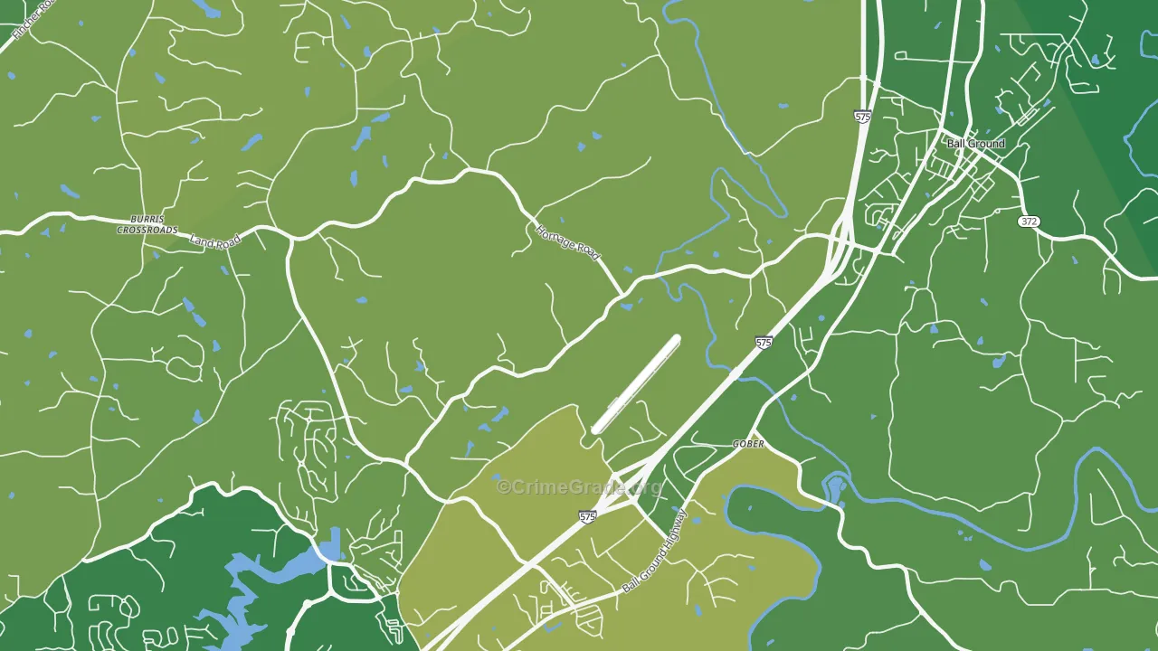Gober, GA Map of Vehicle Theft Rates