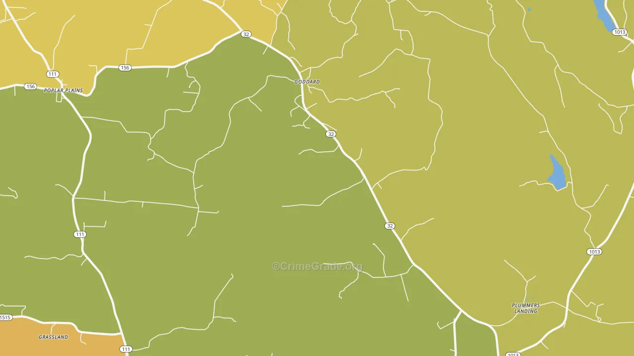 Goddard, KY Map of Vehicle Theft Rates