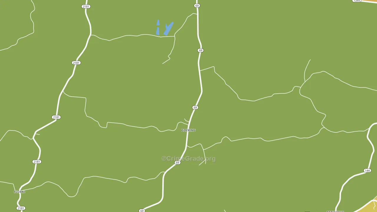 Goering, KY Map of Vehicle Theft Rates