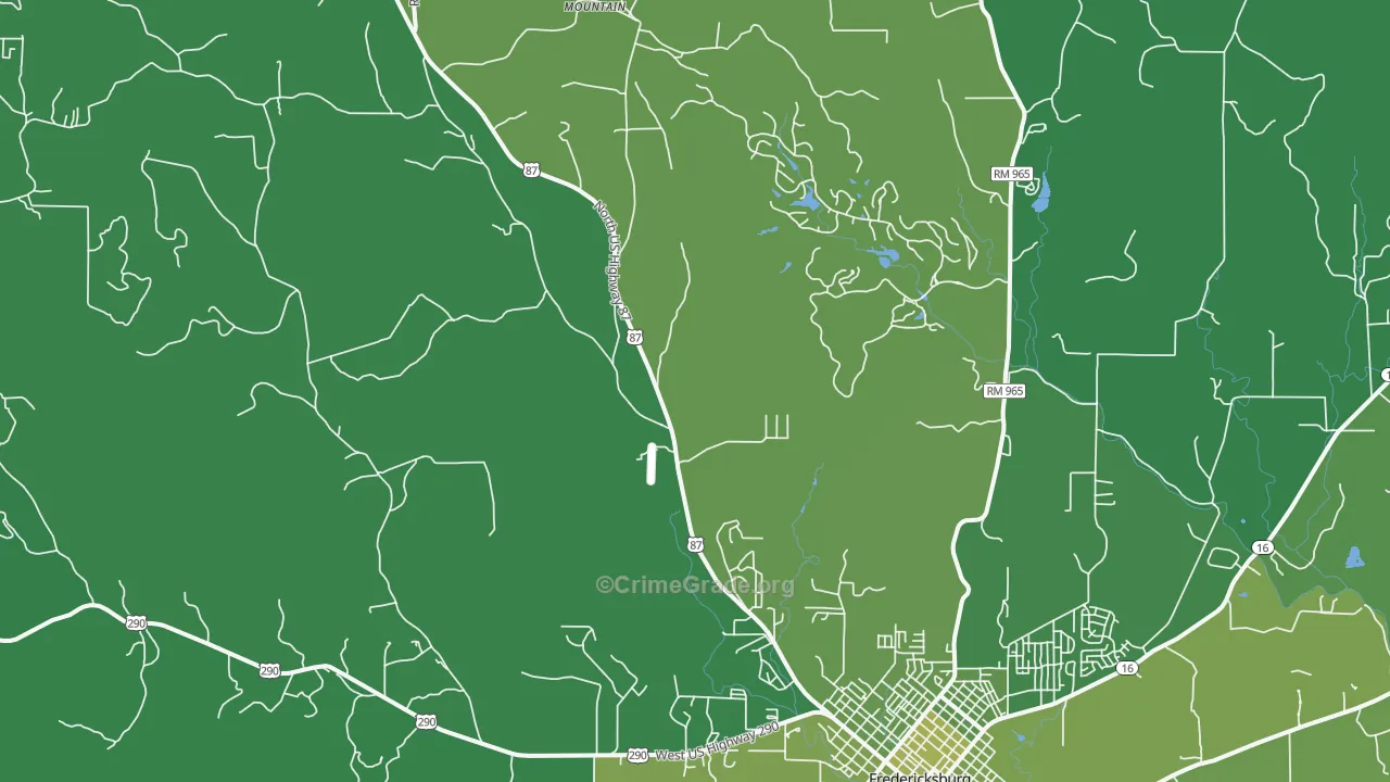 Gold, TX Map of Vehicle Theft Rates