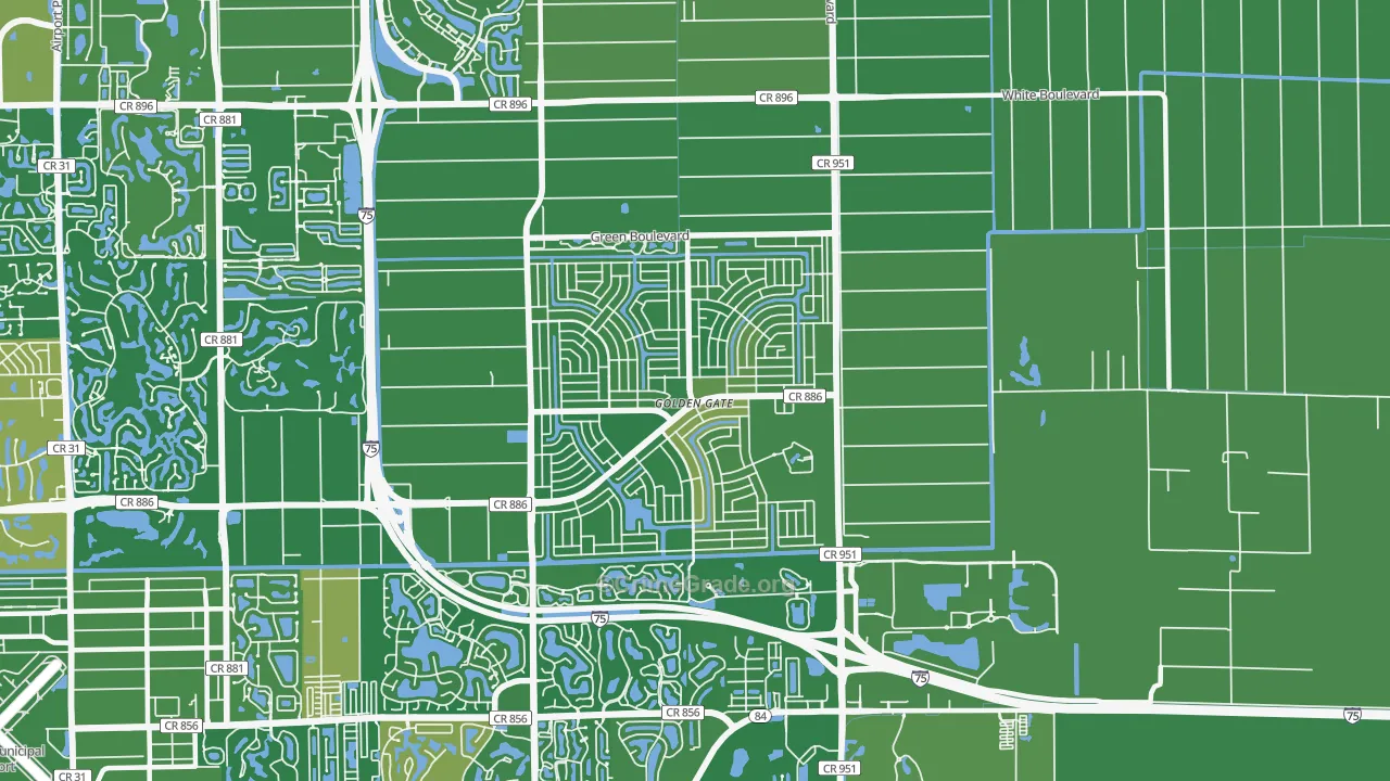 Golden Gate, FL Map of Vehicle Theft Rates