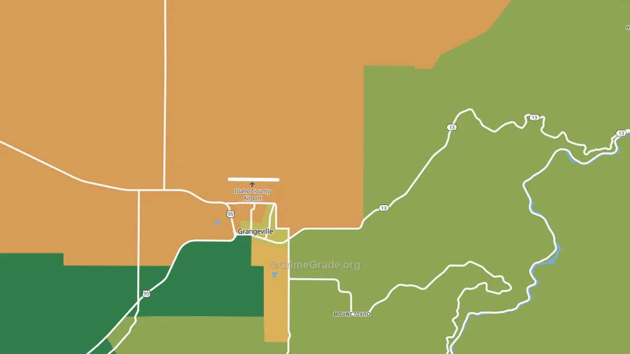 Golden, ID Map of Vehicle Theft Rates