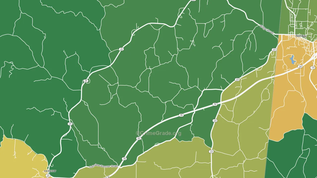 Golden, MS Map of Vehicle Theft Rates