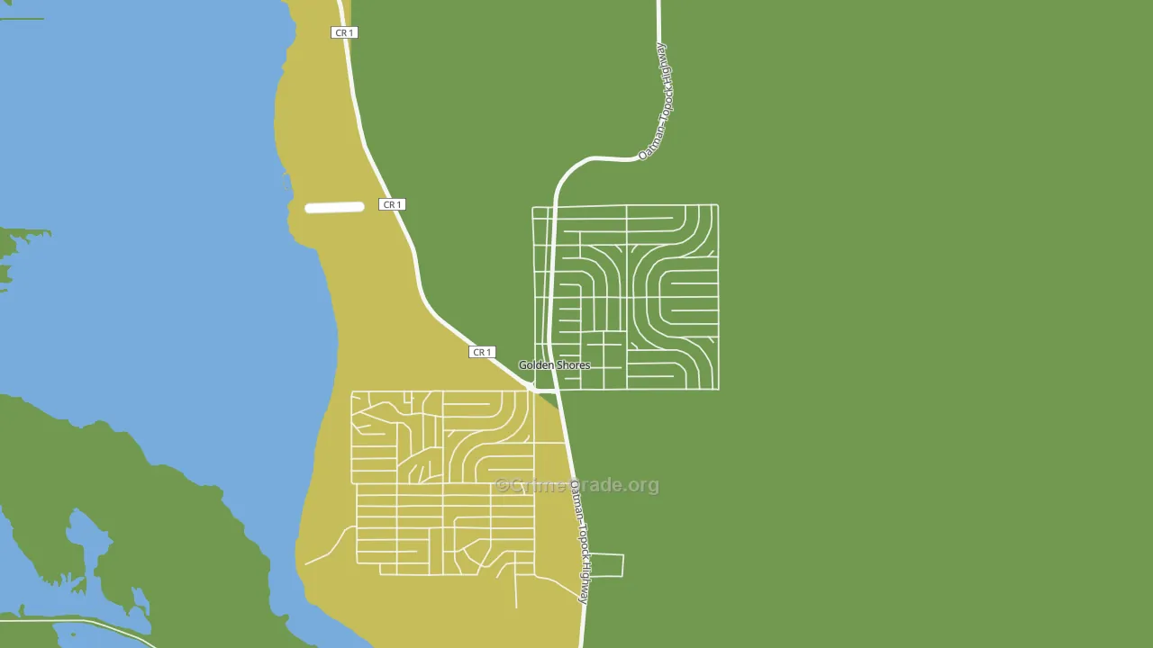 Golden Shores, AZ Map of Vehicle Theft Rates