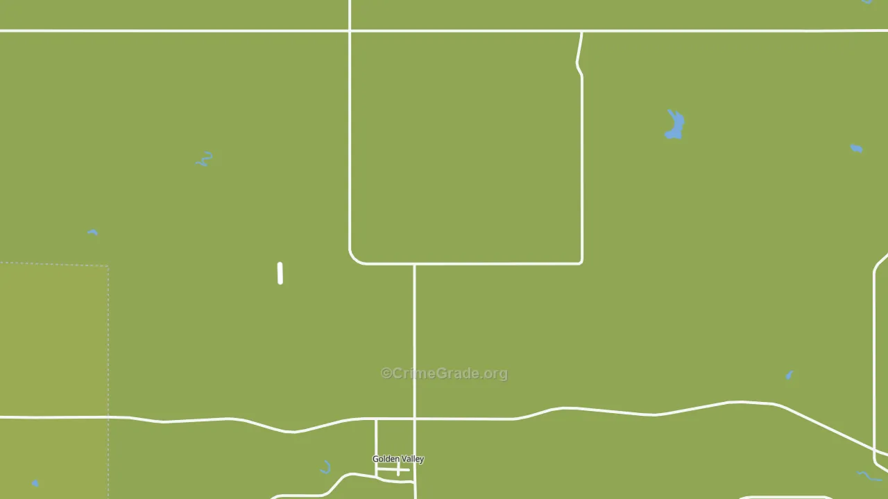 Golden Valley, ND Map of Vehicle Theft Rates