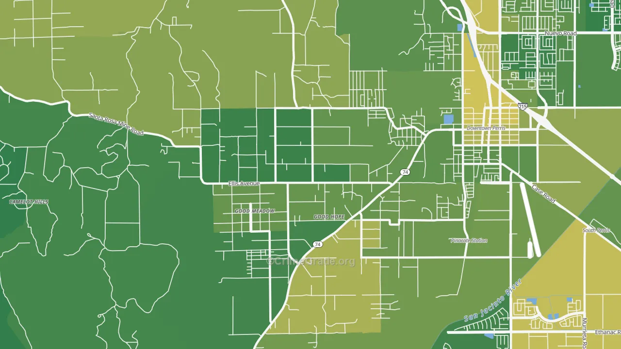 Good Hope, CA Map of Vehicle Theft Rates
