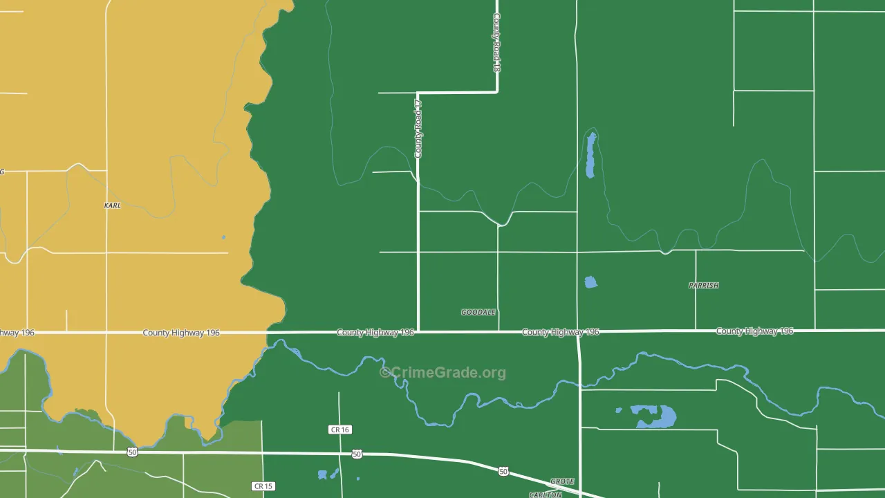 Goodale, CO Map of Vehicle Theft Rates