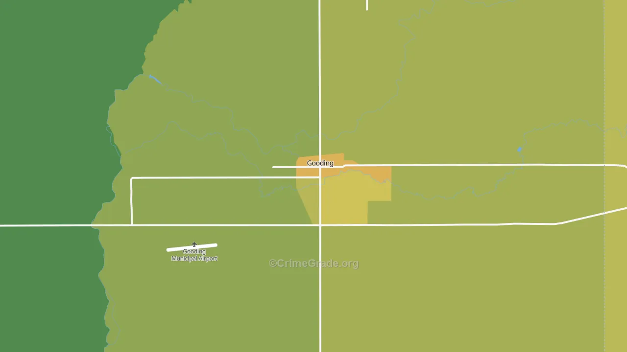Gooding, ID Map of Vehicle Theft Rates