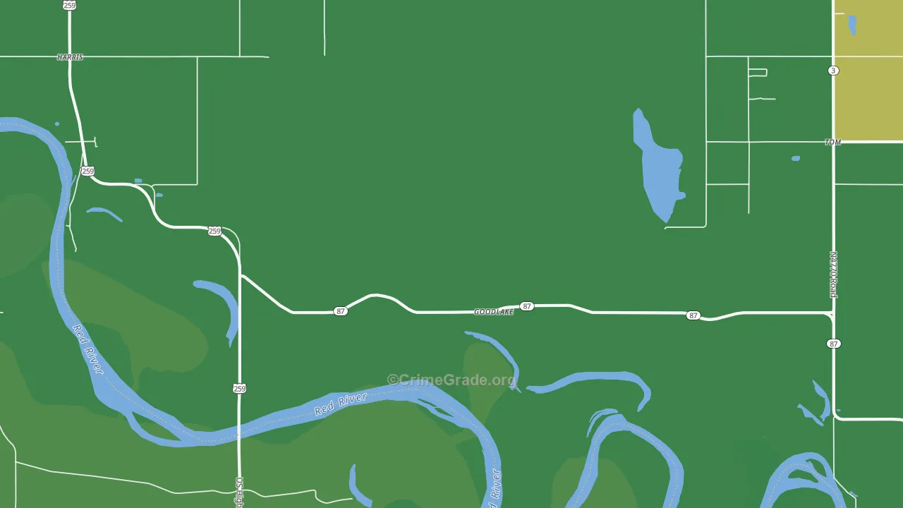 Goodlake, OK Map of Vehicle Theft Rates