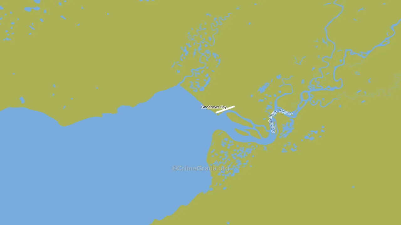 Goodnews Bay, AK Map of Vehicle Theft Rates