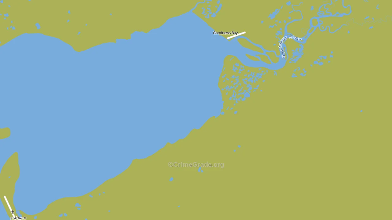 Goodnews Mining Camp, AK Map of Vehicle Theft Rates