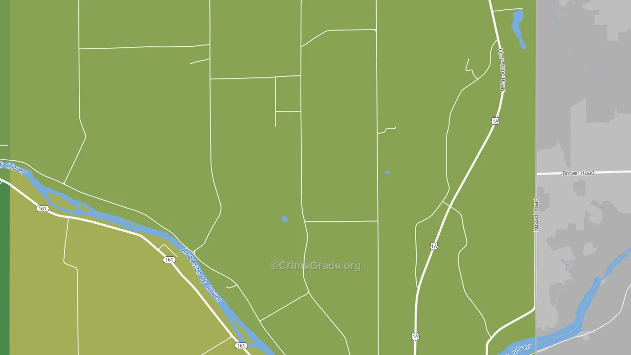 Goodrich, ME Map of Vehicle Theft Rates