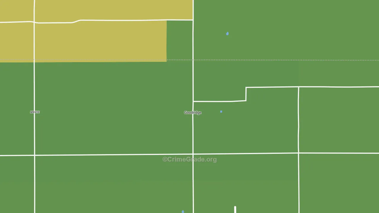 Goodridge, MN Map of Vehicle Theft Rates