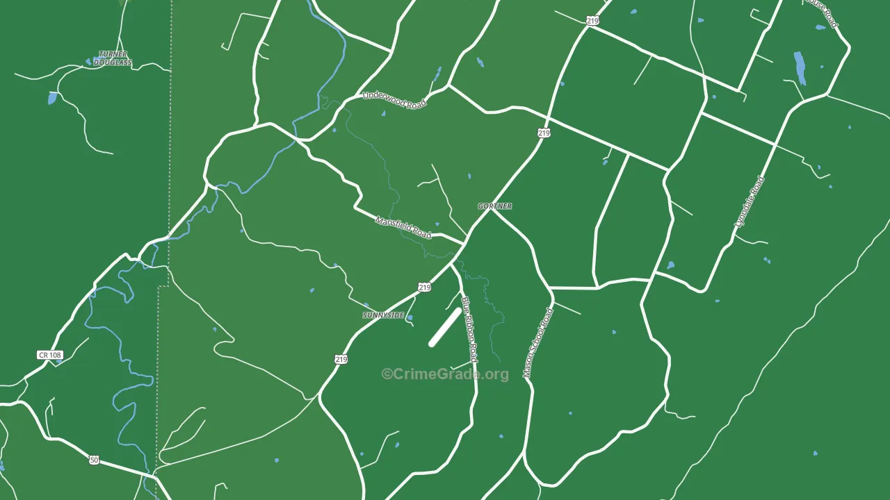 Gortner, MD Map of Vehicle Theft Rates