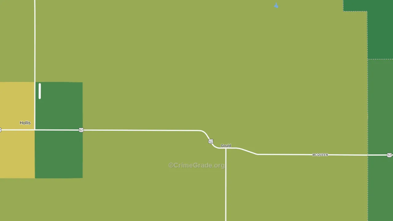 Gould, OK Map of Vehicle Theft Rates