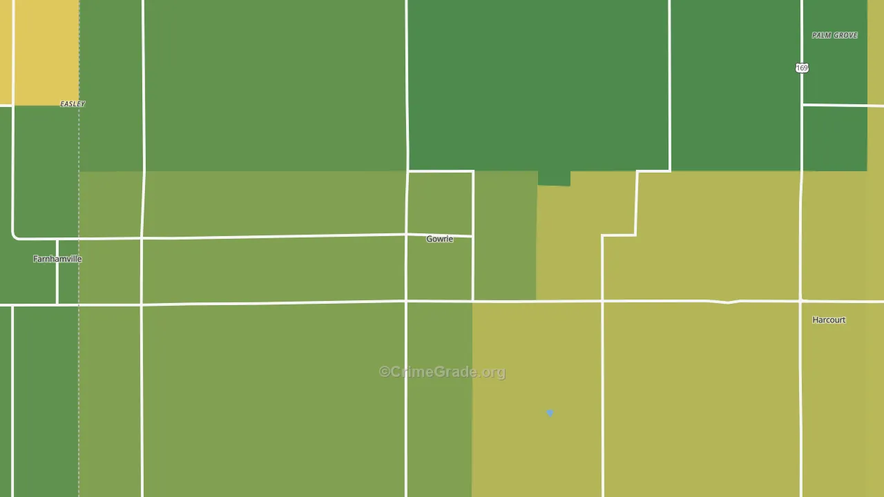 Gowrie, IA Map of Vehicle Theft Rates