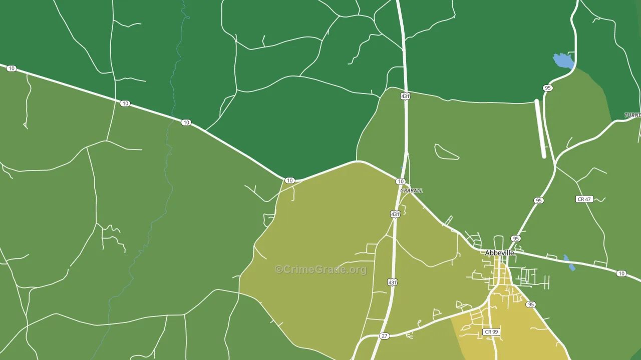 Graball, AL Map of Vehicle Theft Rates