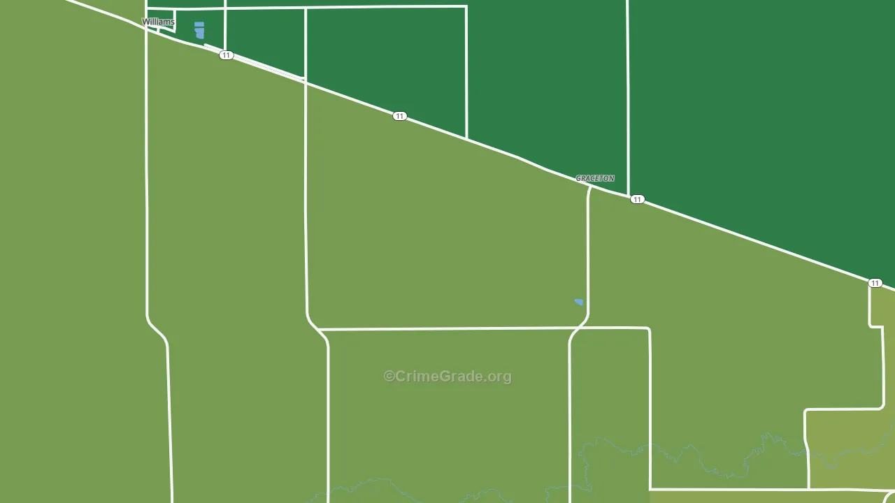 Graceton, MN Map of Vehicle Theft Rates
