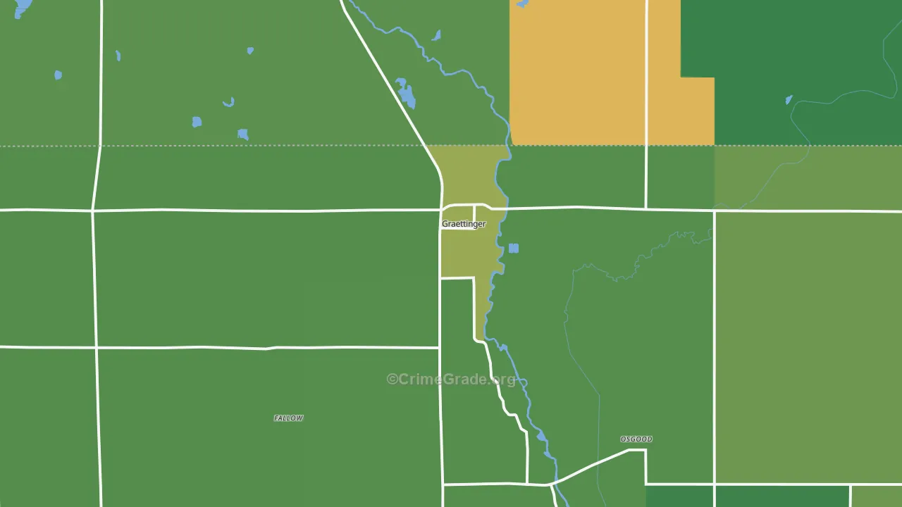 Graettinger, IA Map of Vehicle Theft Rates