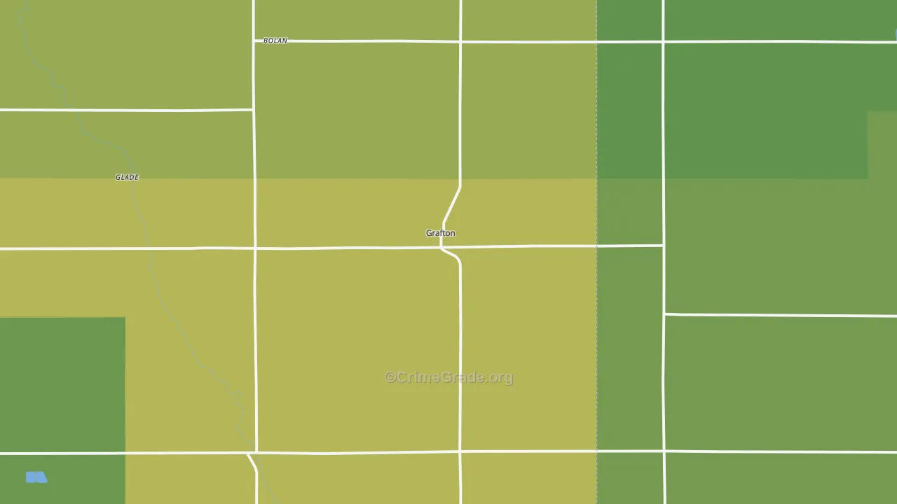 Grafton, IA Map of Vehicle Theft Rates