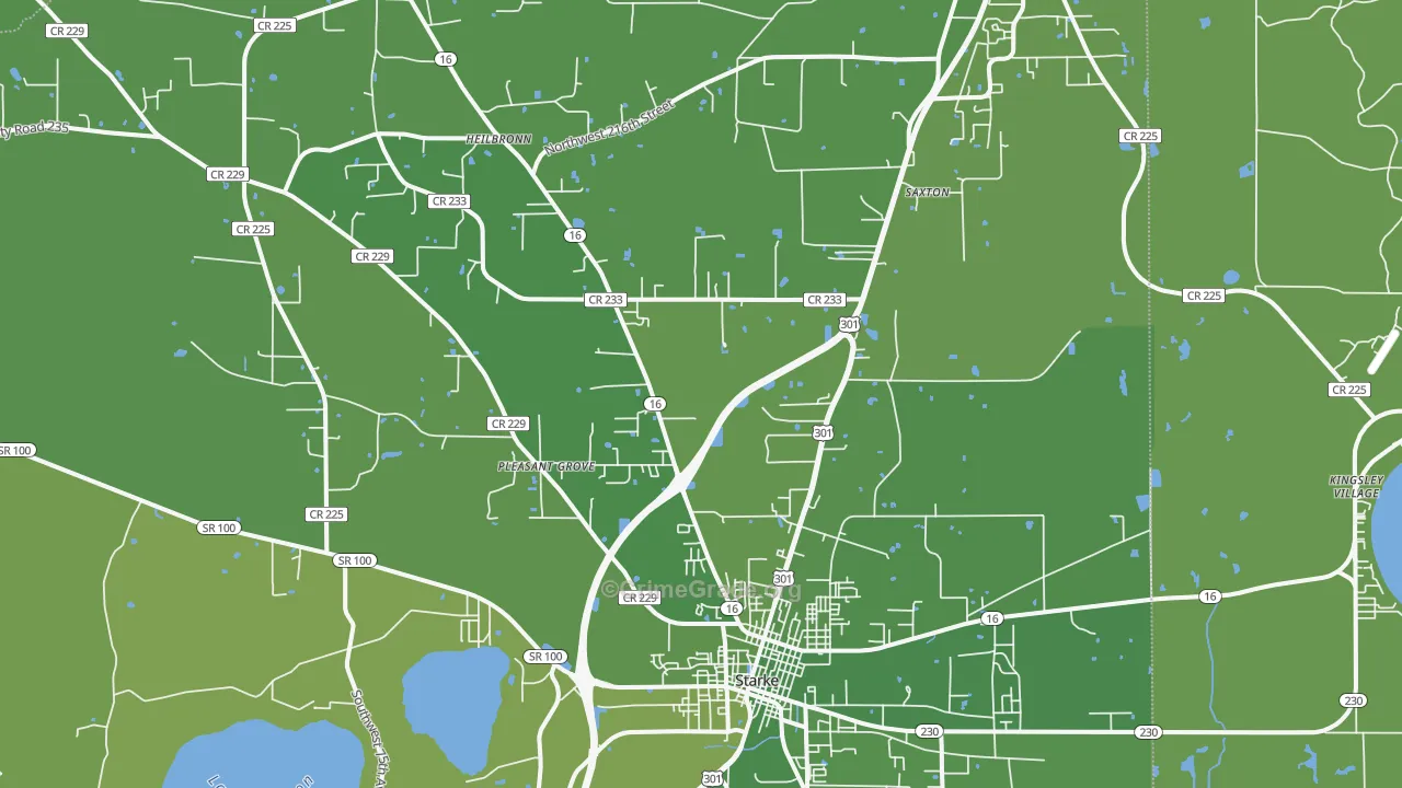 Graham, FL Map of Vehicle Theft Rates