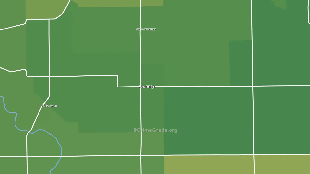Grand Ridge, IL Map of Vehicle Theft Rates