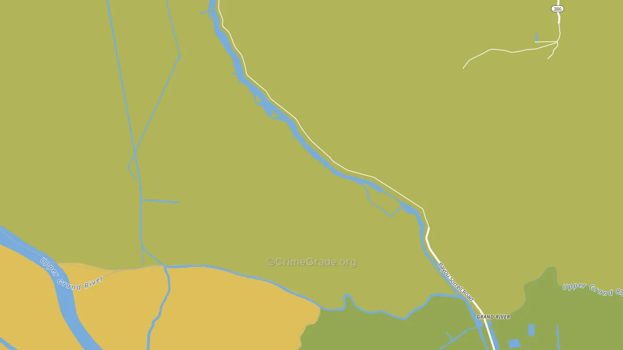 Grand River, LA Map of Vehicle Theft Rates