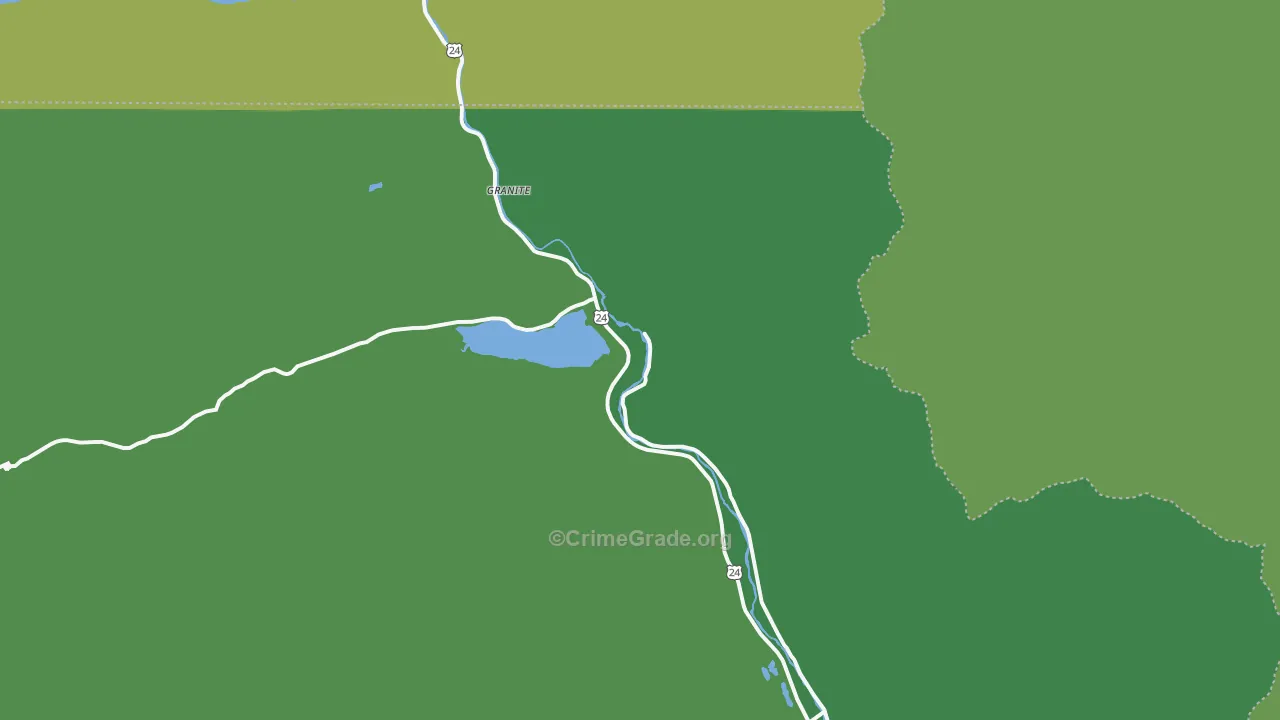 Granite, CO Map of Vehicle Theft Rates