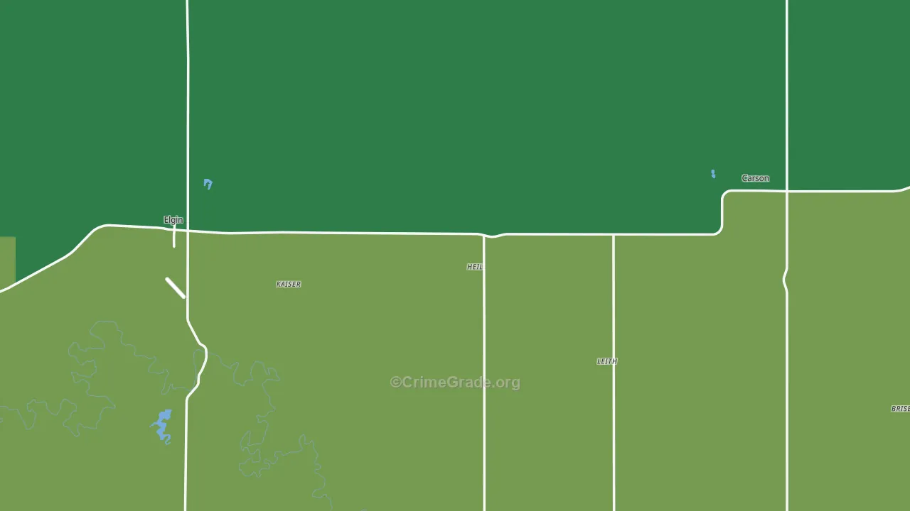 Grant County, ND Map of Vehicle Theft Rates