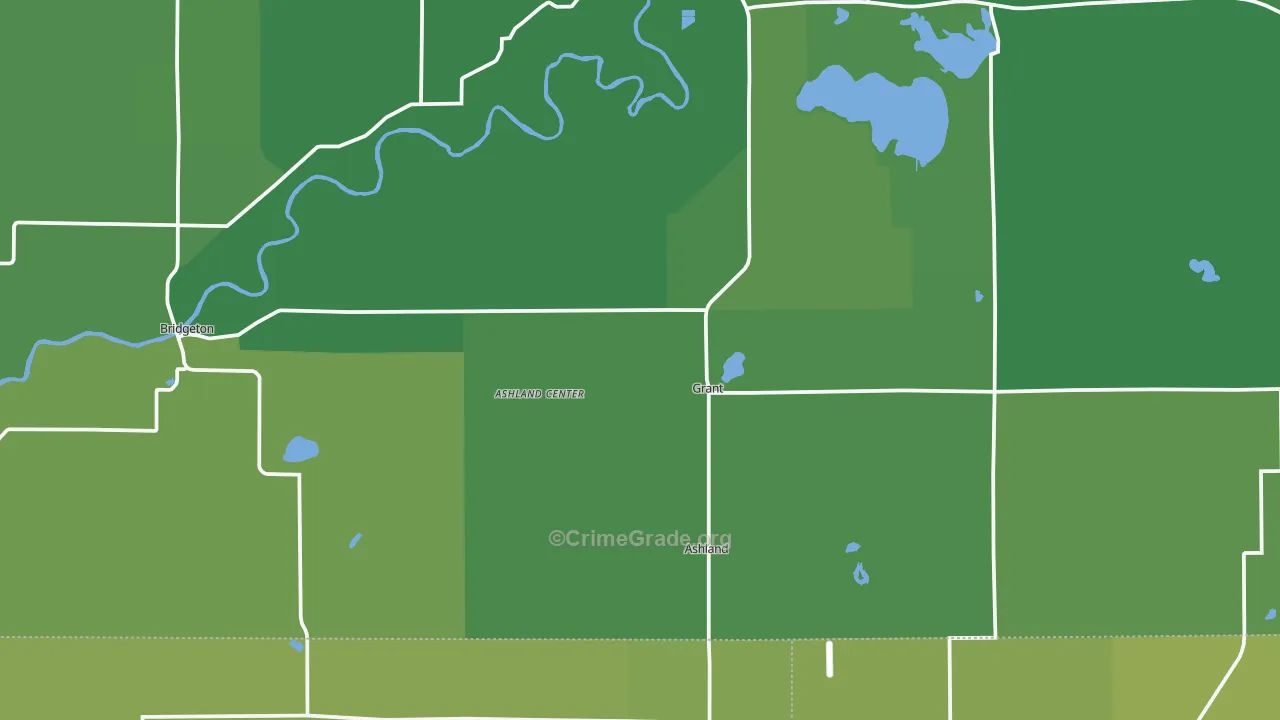 Grant, MI Map of Vehicle Theft Rates