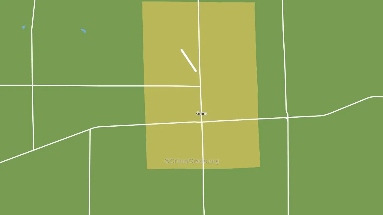 Grant, NE Map of Vehicle Theft Rates