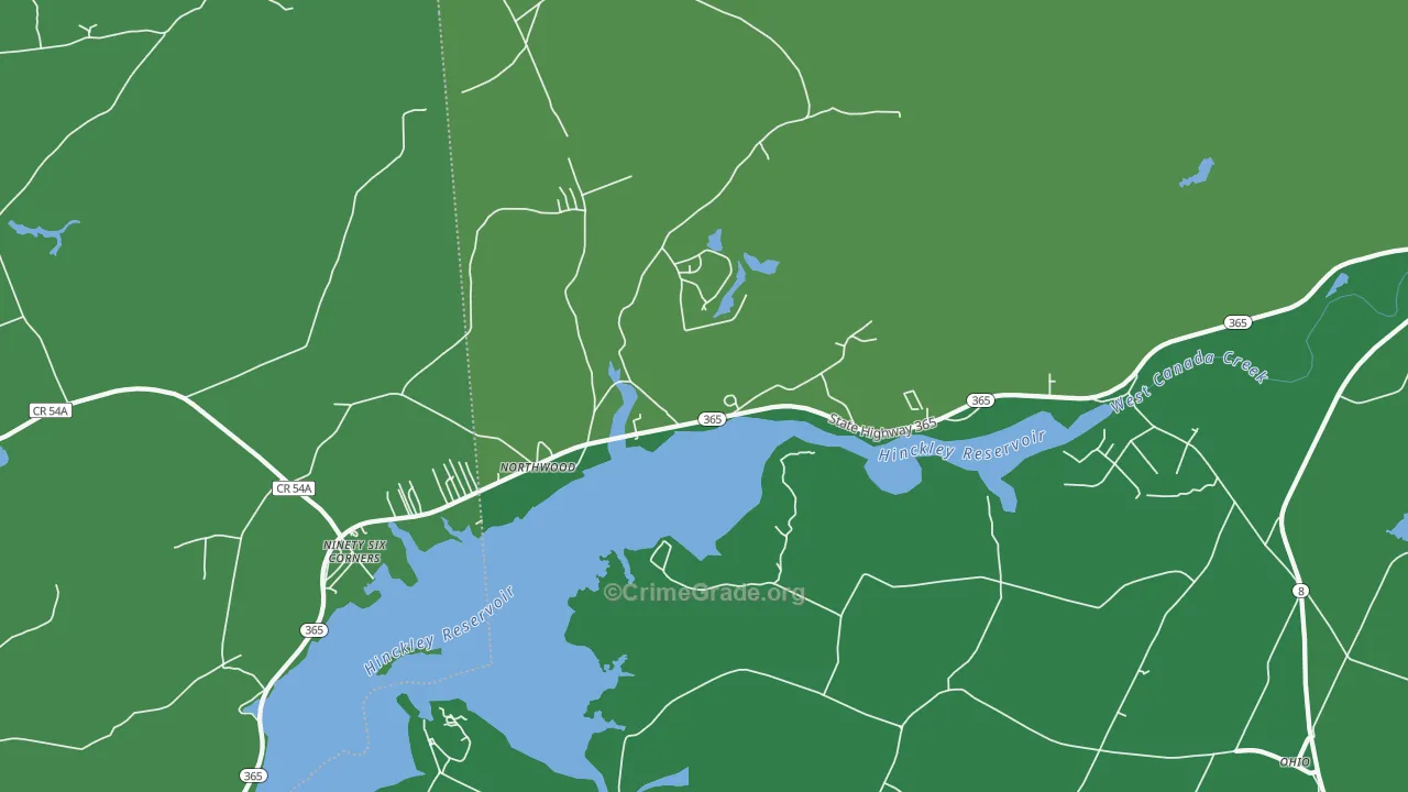 Grant, NY Map of Vehicle Theft Rates