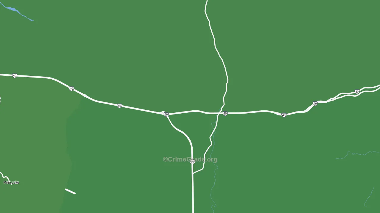 Grasshopper Junction, AZ Map of Vehicle Theft Rates