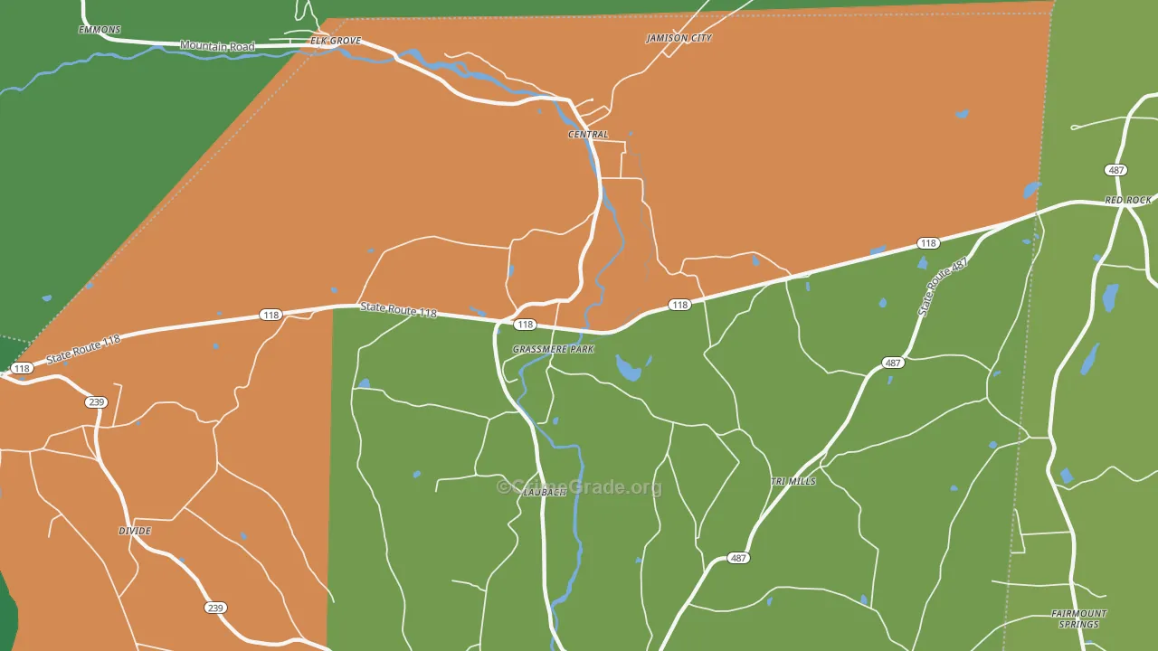 Grassmere Park, PA Map of Vehicle Theft Rates