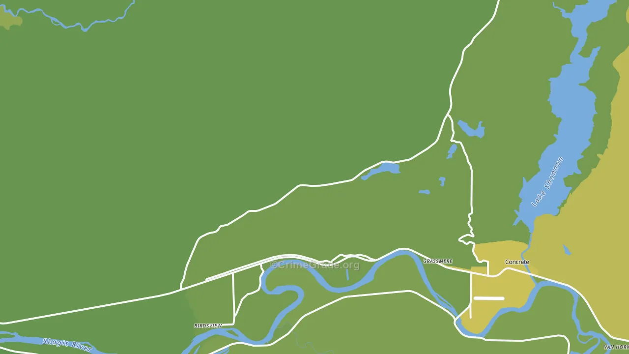 Grassmere, WA Map of Vehicle Theft Rates