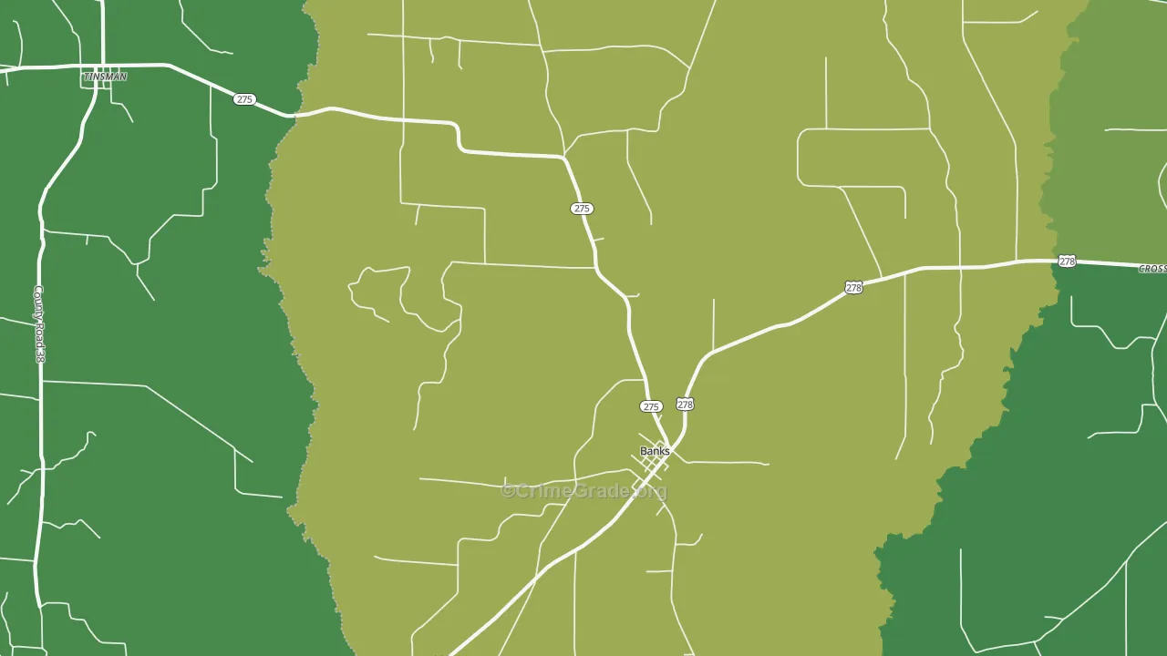 Gravelridge, AR Map of Vehicle Theft Rates