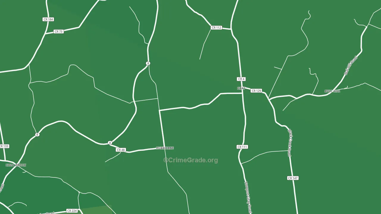 Gray, NY Map of Vehicle Theft Rates