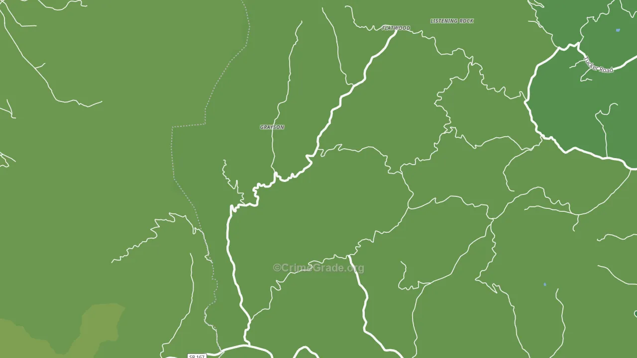 Grayson, NC Map of Vehicle Theft Rates