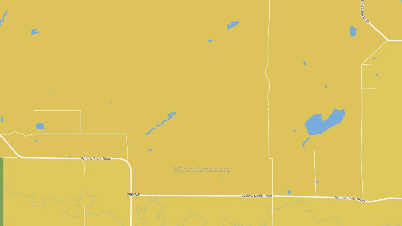 Greaney, MN Map of Vehicle Theft Rates