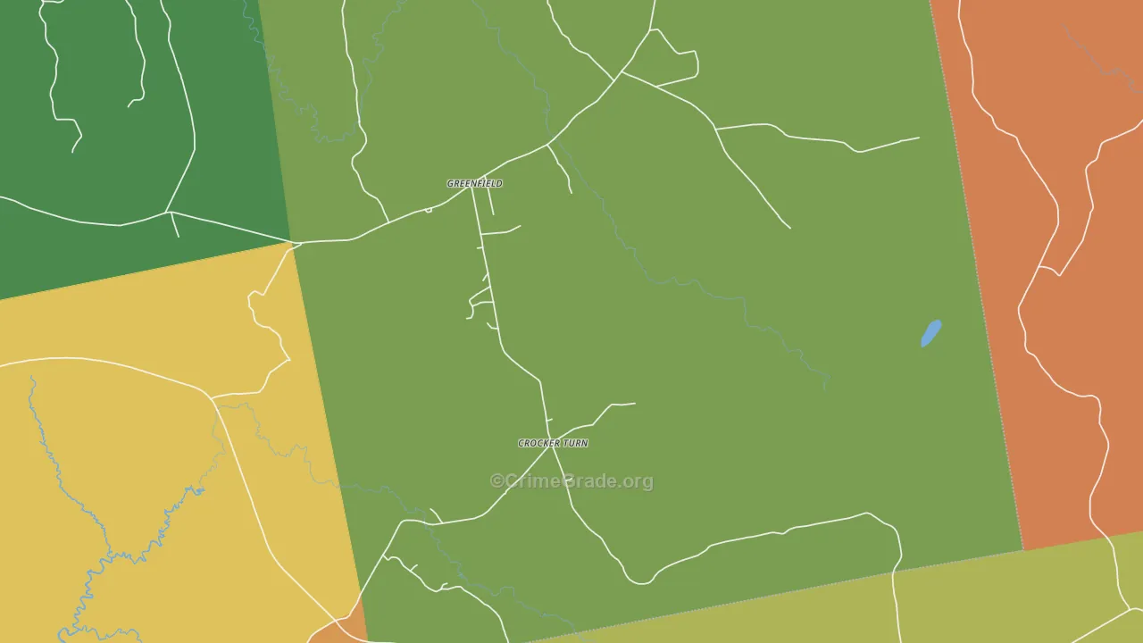 Greenfield, ME Map of Vehicle Theft Rates